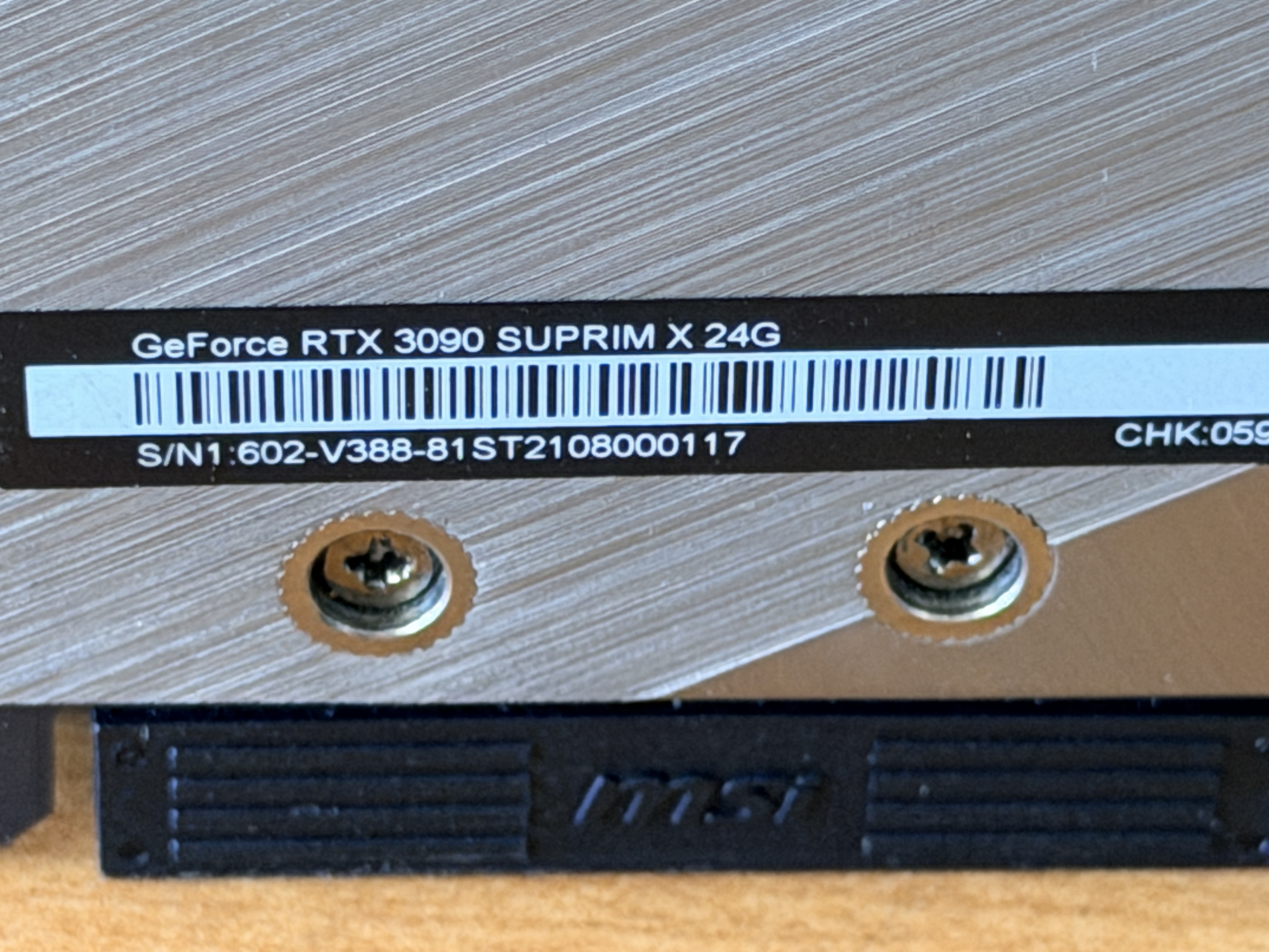 MSI GeForce RTX 3090 SUPRIM X 24GB GDDR6X Graphics Card