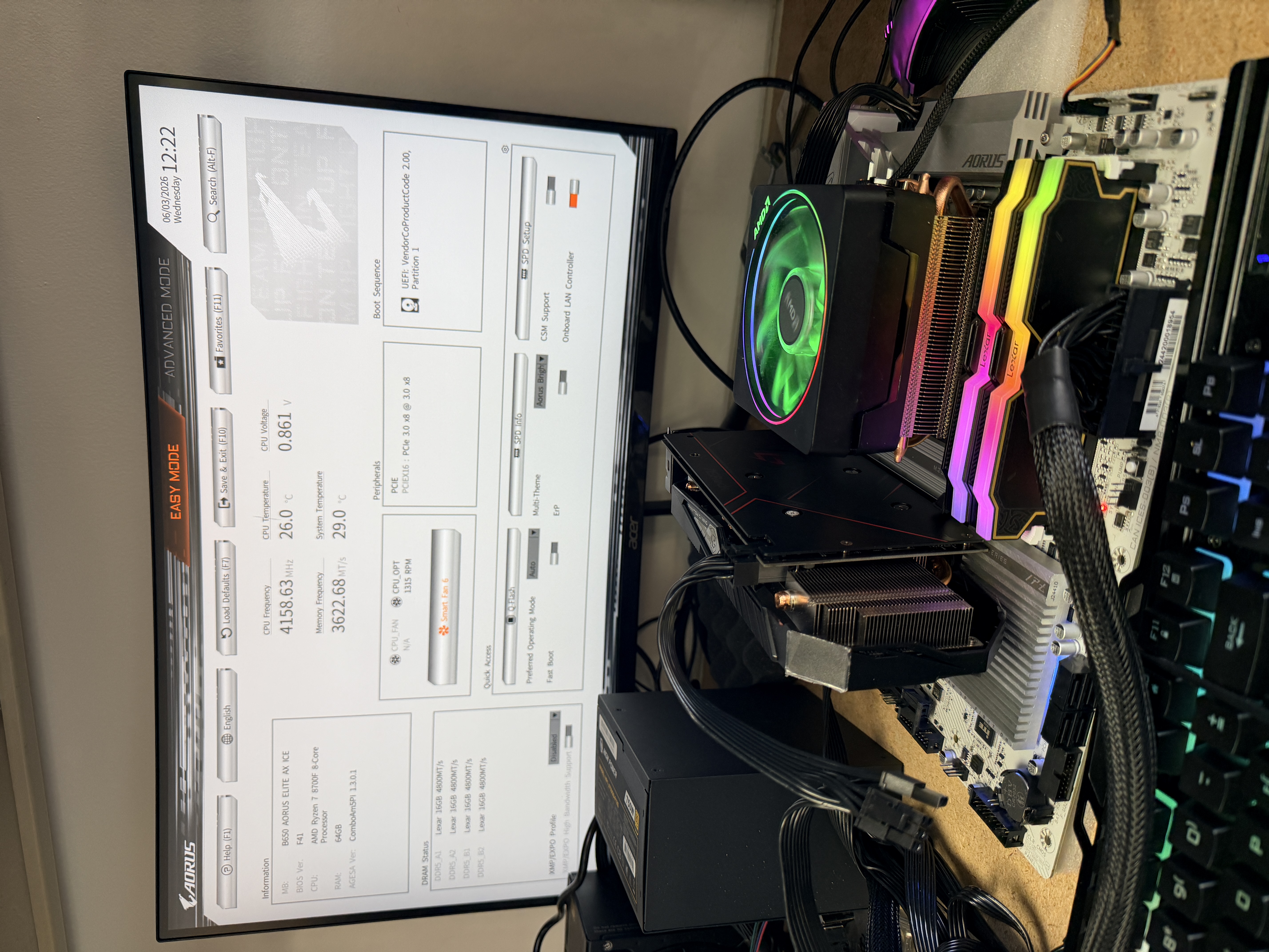 Gigabyte B650 AORUS ELITE AX ICE AMD AM5 ATX DDR5 Motherboard